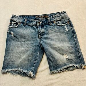 American Eagle Outfitters Vintage Women's Frayed Hem Jean Shorts EUC Size 2